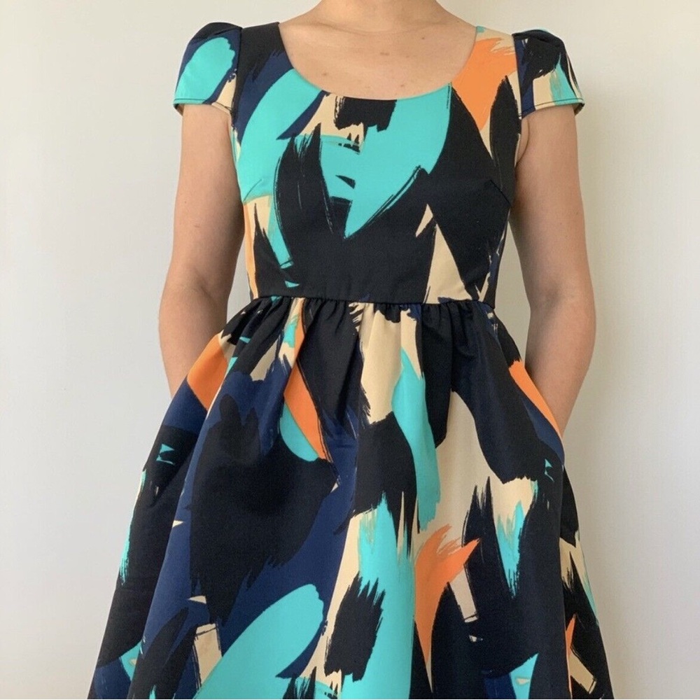 Anthropologie Abstract Midi Dress